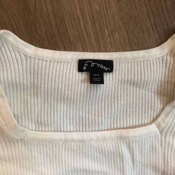 📳 Art Class | White Ribbed Long Sleeve Top - Picture 5 of 5